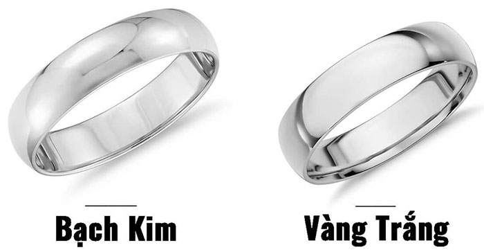 Bạch kim có giá trị hơn vàng trắng.