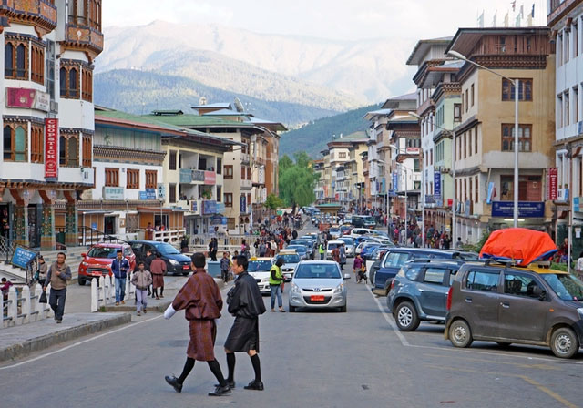 Thủ đô Thimphu của Bhutan là một trong những khu vực phát triển nhất của đất nước.