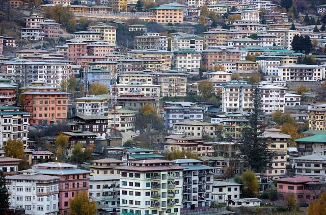 Thủ đô Thimphu của Bhutan là một trong những khu vực phát triển nhất của đất nước.