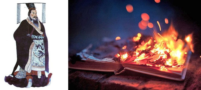 Hoàng đế Trung Quốc Tần Thủy Hoàng đã ra lệnh đốt tất cả sách trong nước