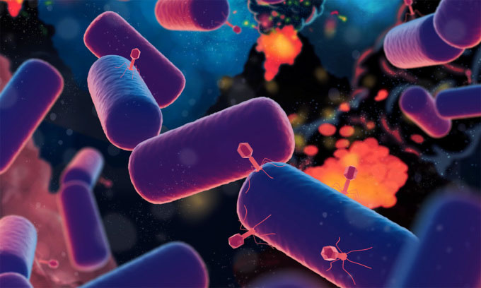  Mô phỏng LUCA bị virus tấn công cách đây 4,2 tỷ năm. 